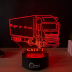 Lampa 3D Personalizata – Camion Mercedes Actros cu Nume