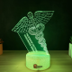 Lampa 3D Personalizata – Caduceu Medical