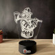Lampa 3D Personalizata – Pompierul Erou