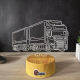 Lampa 3D Personalizata – Camion Scania Double Trailer cu Nume v3.0