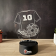 Lampa 3D cu Nume Personalizat – Fotbal Player