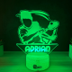 Lampa 3D cu Nume Personalizat – Tenis Player