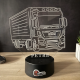 Lampa 3D Personalizata – Camion MAN cu Nume v2.0