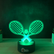 Lampa 3D cu Design Tenis – Double Racket