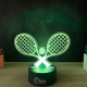 Lampa 3D cu Design Tenis – Double Racket