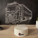 Lampa 3D Personalizata – Camion MAN cu Nume si Citat v3.0