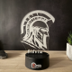 Lampa 3D Gladiator - Personalizata cu Nume