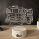 Lampa 3D Personalizata – Autospeciala Pompieri cu Nume v2.0