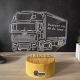 Lampa 3D Personalizata – Camion DAF cu Nume si Citat