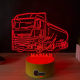 Lampa 3D Personalizata – Camion Cisternă Mercedes cu Nume