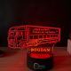 Lampa 3D Personalizata – Camion Mercedes cu Nume si Citat