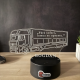 Lampa 3D Personalizata – Camion Mercedes cu Nume si Citat