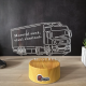 Lampa 3D Personalizata – Camion MAN cu Num si Mesaj