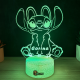 Lampa 3D Personalizata cu Nume – Stitch Fata
