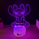 Lampa 3D Personalizata cu Nume – Stitch Fata