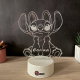Lampa 3D Personalizata cu Nume – Stitch Fata