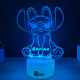Lampa 3D Personalizata cu Nume – Stitch Fata