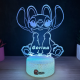 Lampa 3D Personalizata cu Nume – Stitch Fata