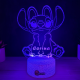 Lampa 3D Personalizata cu Nume – Stitch Fata