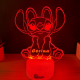 Lampa 3D Personalizata cu Nume – Stitch Fata