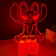 Lampa 3D Personalizata cu Nume – Stitch Fata