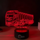 Lampa 3D Personalizata – Camion Cisternă Volvo cu Nume