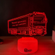 Lampa 3D Personalizata – Camion Renault cu Nume si Mesaj