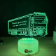 Lampa 3D Personalizata – Camion Renault cu Nume si Mesaj
