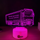 Lampa 3D Personalizata – Camion Renault cu Nume si Mesaj