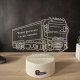 Lampa 3D Personalizata – Camion Renault cu Nume si Mesaj