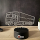Lampa 3D Personalizata – Camion Mercedes cu Nume si Mesaj