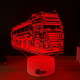 Lampa 3D Personalizata – Camion Cisternă cu Nume