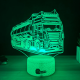 Lampa 3D Personalizata – Camion Cisternă cu Nume