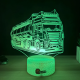 Lampa 3D Personalizata – Camion Cisternă cu Nume