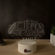 Lampa 3D Personalizata – Camion de Gunoi cu Nume