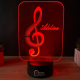 Lampa 3D Personalizata – Cheie Sol cu Nume