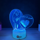 Lampa 3D Personalizata – Mr & Mrs