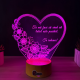 Lampa 3D Personalizata – Te iubesc!