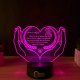 Lampa 3D Personalizata – Inima Protectoare v3