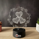 Lampa 3D Personalizata – I Love You cu Flori