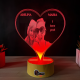 Lampa 3D Personalizata cu Poza – Inima I love you