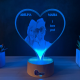 Lampa 3D Personalizata cu Poza – Inima I love you