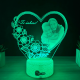 Lampa 3D Personalizata cu Poza – Te iubesc!