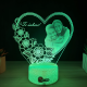 Lampa 3D Personalizata cu Poza – Te iubesc!
