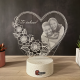 Lampa 3D Personalizata cu Poza – Te iubesc!