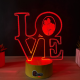 Lampa 3D Personalizata cu Poza – LOVE