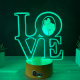 Lampa 3D Personalizata cu Poza – LOVE
