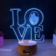Lampa 3D Personalizata cu Poza – LOVE