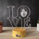 Lampa 3D Personalizata cu Poza – LOVE